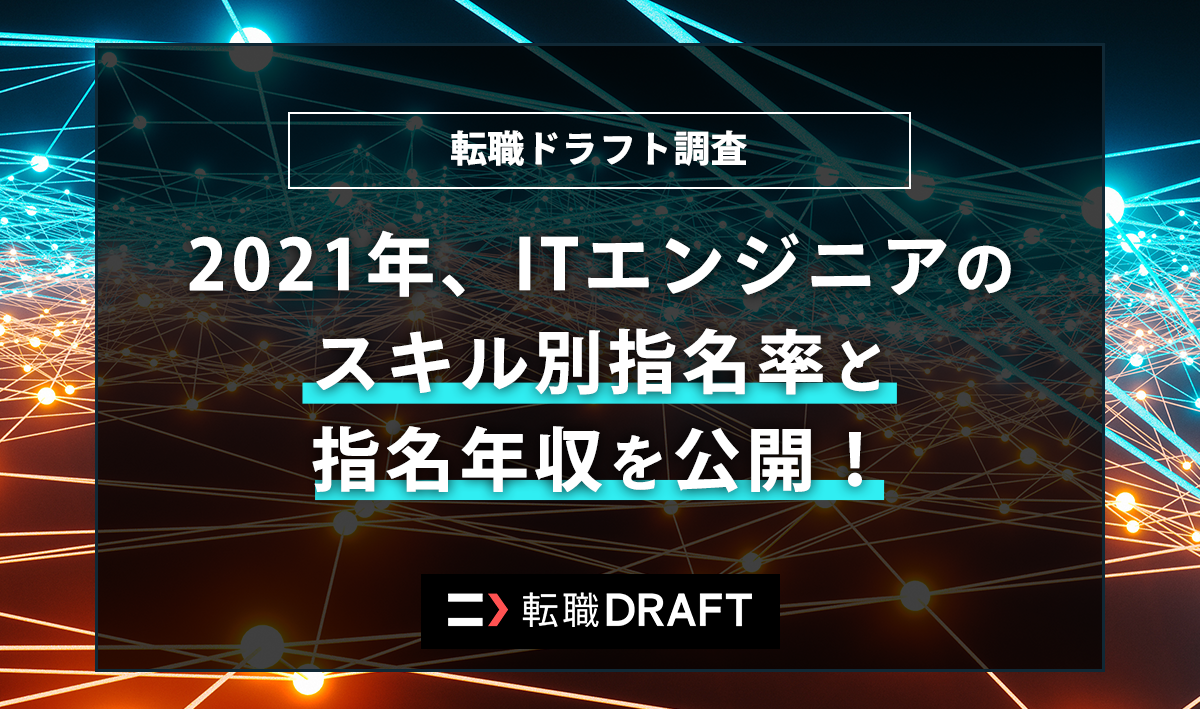 転職ドラフト調査 21年 Itエンジニアのスキル別指名率と指名年収を公開 クラウドサービスへのニーズ増加傾向 転職ドラフトreport